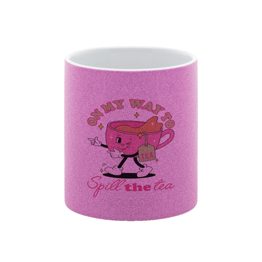 On My Way To Spill The Tea – Glitzer - Tasse - Soft Chaos